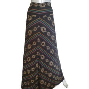 Bohemian Aztec Print Mossimo Maxi Skirt Women's Size Small